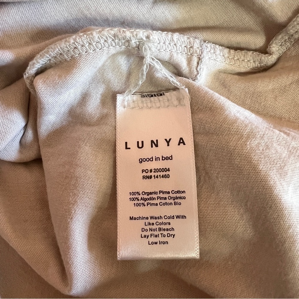 Lunya Pima Cotton Double Layer Sleep Pants ivory sz Large - original style - Picture 16 of 16
